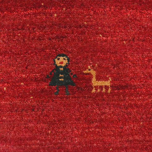 ギャッベ絨毯「フードがかわいい」9408124【215×171】