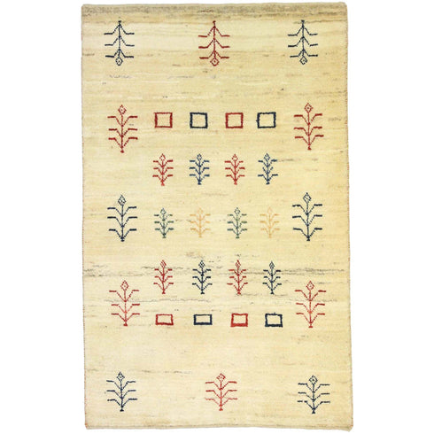 ギャッベ絨毯 「手??」 9414690【119×75】