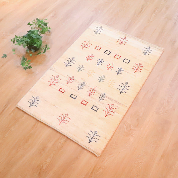 ギャッベ絨毯 「手??」 9414690【119×75】