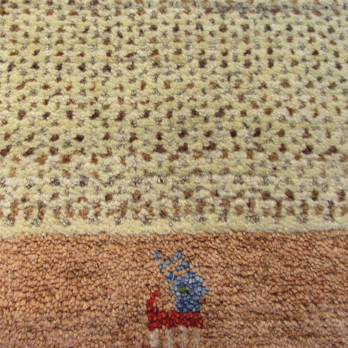 ギャッベ絨毯 「ナチュラルカラーのドット」 9414697【125×78】