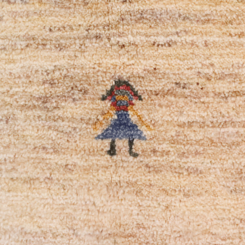 ギャッベ絨毯 「元気な羊」 950180【123×80】