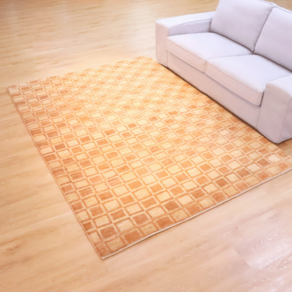 ギャッベ絨毯「モダンな市松の美しさ」 9502890【237×168】