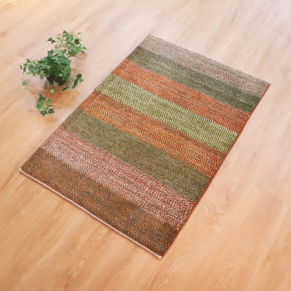 ギャッベ絨毯 「点から線へ」 9503519【118×79】