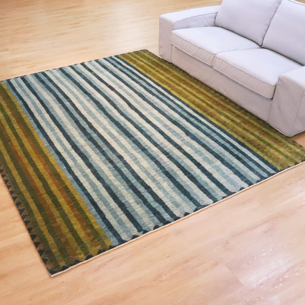 ギャッベ絨毯「爽やかな色合い」9503991【244×213】