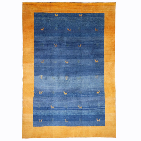 ギャッベ絨毯「黄色い羊さんたち」950458【303×207】