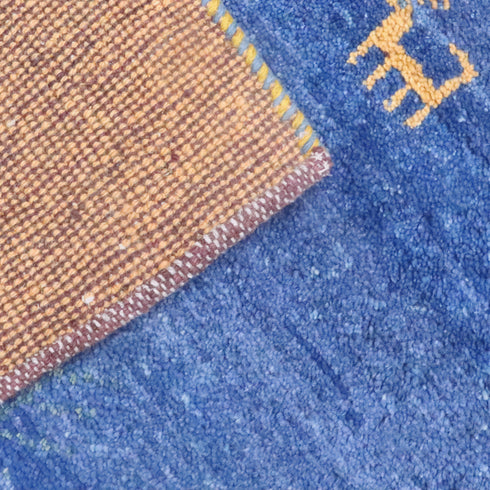 ギャッベ絨毯「黄色い羊さんたち」950458【303×207】