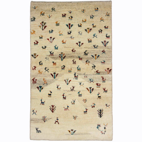 ギャッベ絨毯 「パーティー」 9508441【126×73】