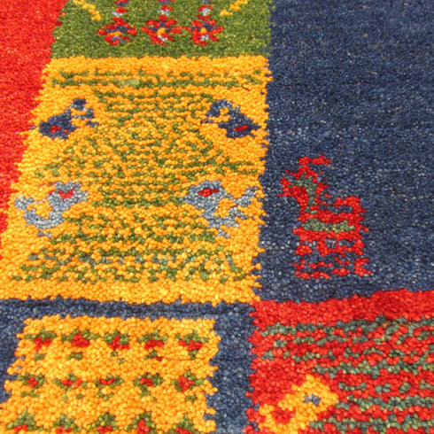 ギャッベ絨毯「夏祭りの公園」9510682【249×178】