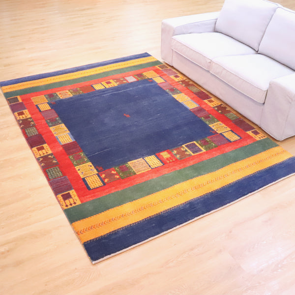 ギャッベ絨毯「夏祭りの公園」9510682【249×178】