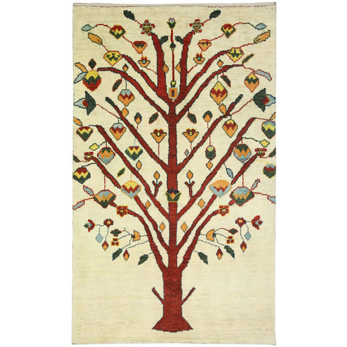 ギャッベ絨毯 「大きな木」960826【157×95】