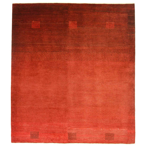 ギャッベ絨毯「重なり合う赤の階層」961723【177×156】