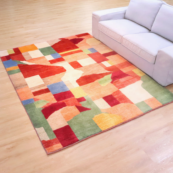 ギャッベ絨毯 「抽象の風景」 961881【233×175】