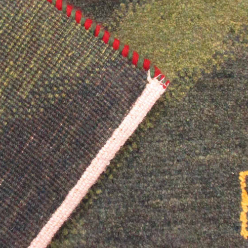 ギャッベ絨毯「草原を吹きぬける風」960838【149×98】