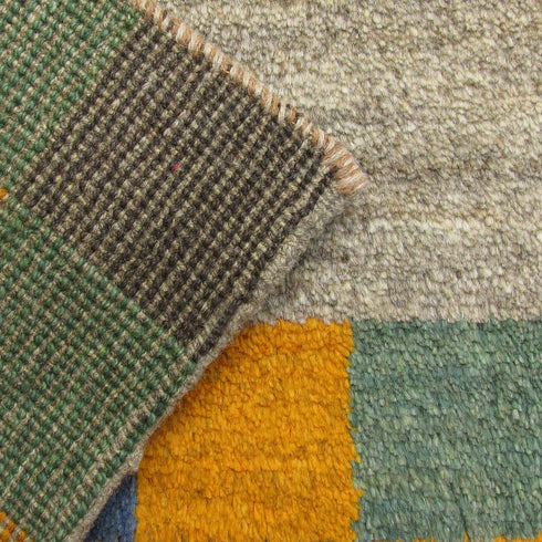 ギャッベ絨毯「市松模様のゆらぎ」9130583【218×160】