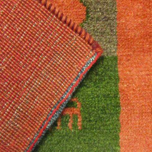 ギャッベ絨毯 「ぽっちゃり糸杉」 9240942【87×62】