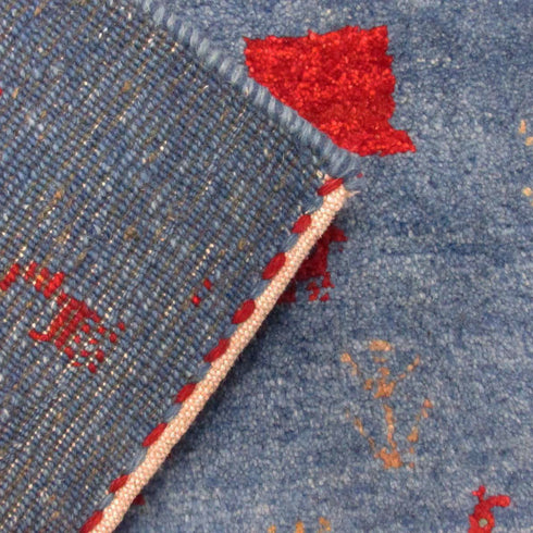 ギャッベ絨毯「文様祭り」9206190【130×100】