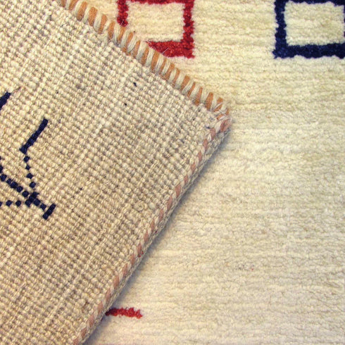 ギャッベ絨毯 「手??」 9414690【119×75】