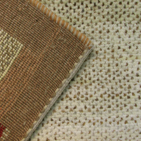 ギャッベ絨毯 「ナチュラルカラーのドット」 9414697【125×78】