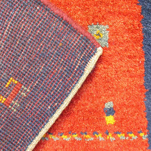 ギャッベ絨毯 「上下の横線」 9317839【135×85】