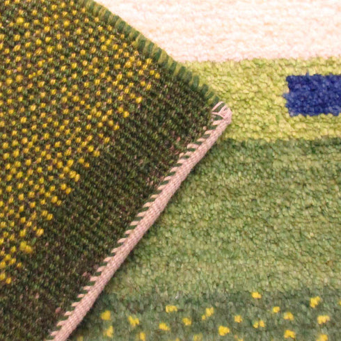 ギャッベ絨毯「レインボーカラーの文様」10009584【139×95】