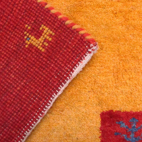 ギャッベ絨毯「お部屋が明るくなります」960828【152×110】