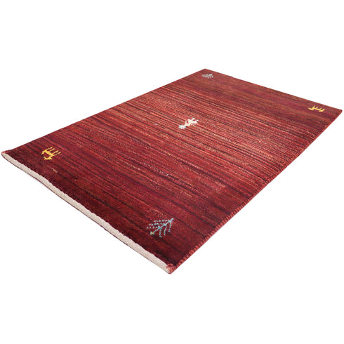 ギャッベ絨毯「ピンクのお洋服」9245514【90×57】