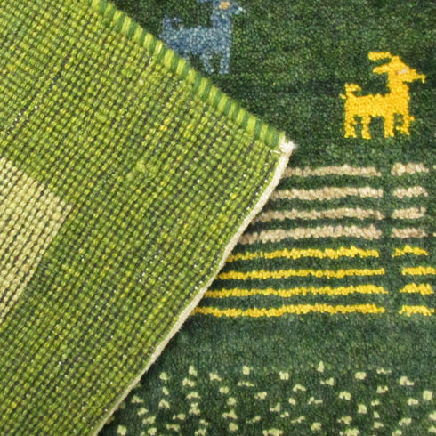 ギャッベ絨毯「羊さんのダンス?」10034127【152×100】