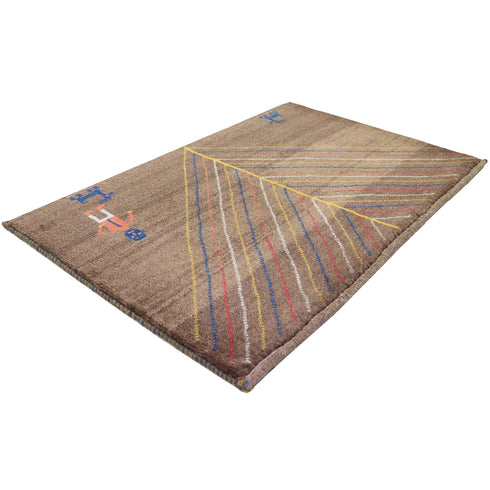 ギャッベ絨毯 「顔色」 9241363【57×92】