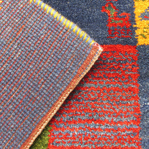 ギャッベ絨毯「夏祭りの公園」9510682【249×178】