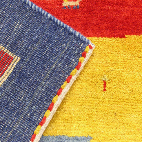 ギャッベ絨毯 「白ヤギさん」 10032446【131×83】