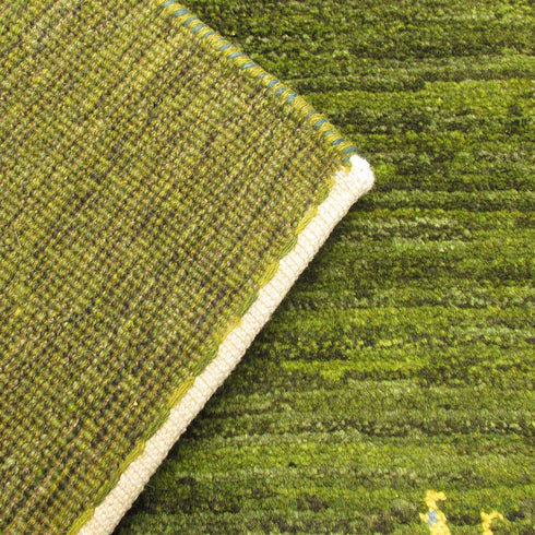 ギャッベ絨毯「草の食べ放題」9214111【196×103】