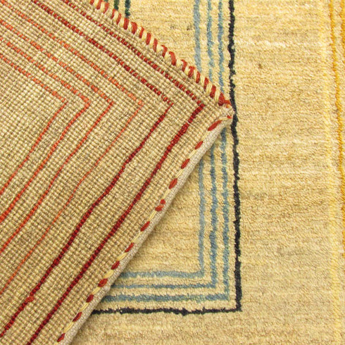 ギャッベ絨毯「虹色の枠」8435401【197×103】