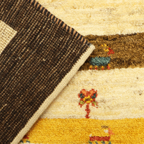 ギャッベ絨毯「糸杉と踊る色彩」10108311【176×117】