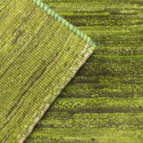 ギャッベ絨毯「春の公園を思わせるグリーン」9304278【193×146】