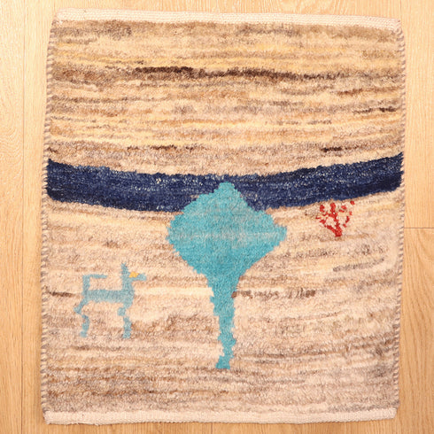 ギャッベ絨毯 10065873【37×34】