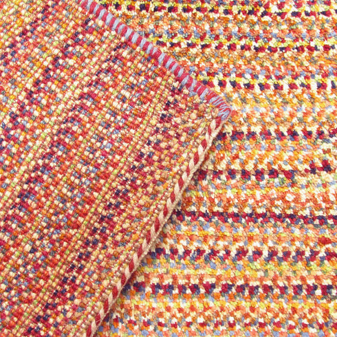 ギャッベ絨毯「自由に踊る赤い四角」 9318790【239×192】