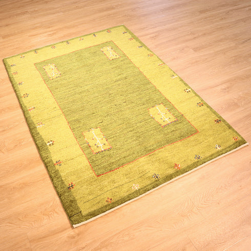 ギャッベ絨毯「春の公園」10103036【177×119】