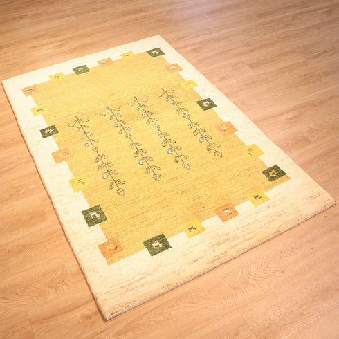 ギャッベ絨毯「生命の樹の背比べ」10108325【181×116】