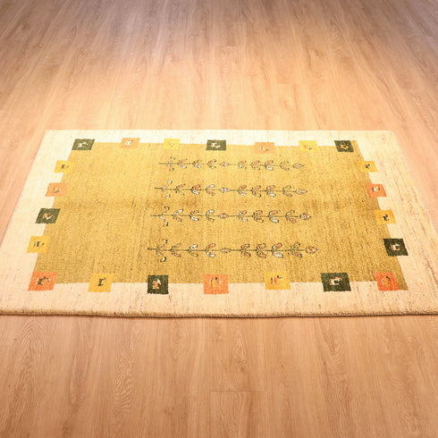 ギャッベ絨毯「生命の樹の背比べ」10108325【181×116】