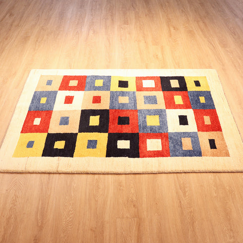 ギャッベ絨毯「モダンアート」9403355【173×117】