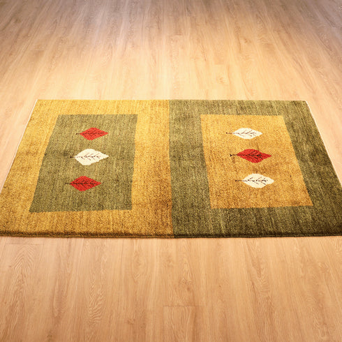 ギャッベ絨毯「ロボットが2つ?」10115331【179×112】