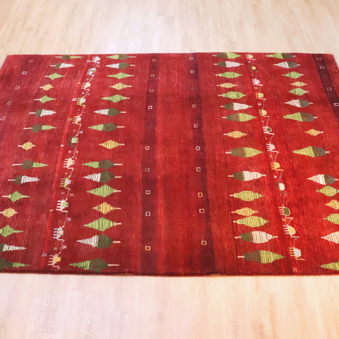 ギャッベ絨毯「ラクダさんの大移動」9256311【286×213】