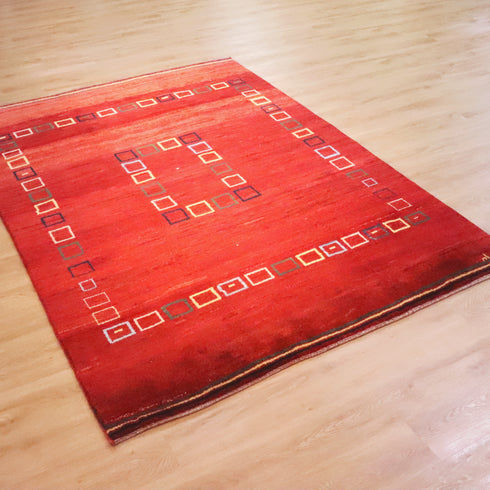 ギャッベ絨毯「四角の詩 」 8346339【261×190】