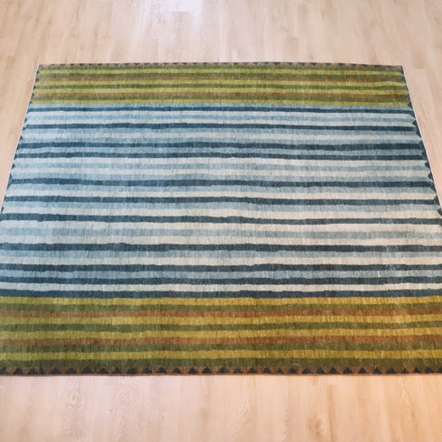 ギャッベ絨毯「爽やかな色合い」9503991【244×213】