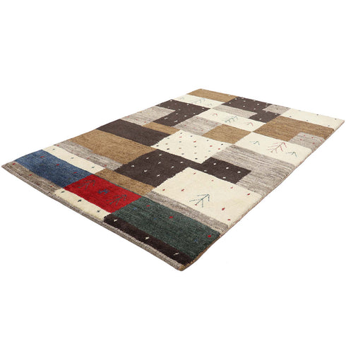 ギャッベ絨毯「パズルゲーム」9143943【177×118】