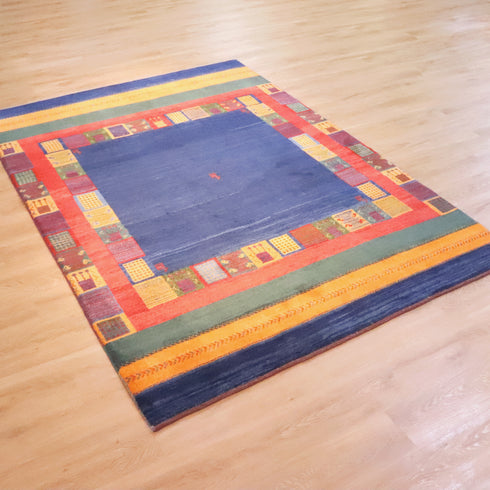 ギャッベ絨毯「夏祭りの公園」9510682【249×178】