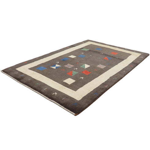 ギャッベ絨毯「カラフルな四角形」 9134661【179×119】