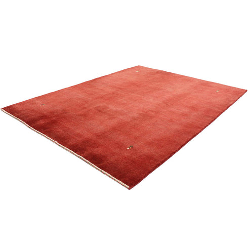 ギャッベ絨毯「赤の陰影と文様の詩」9234539【197×151】