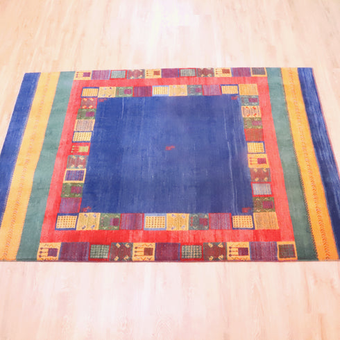 ギャッベ絨毯「夏祭りの公園」9510682【249×178】