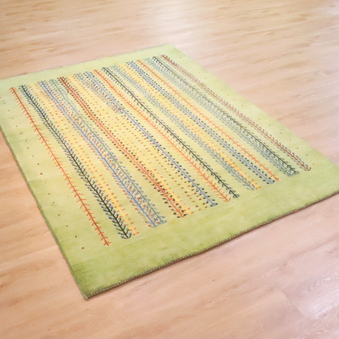 ギャッベ絨毯 「草木の彩り」 9313358【225×173】